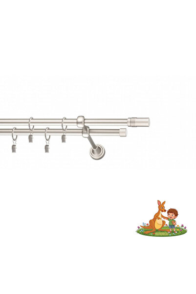 KLEIDECO Galerie dubla perdea AMERIKA, Metal, Diametru 16 mm, Capete BOSTON, ...