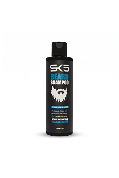 SK5 Beard Shampoo 200ml for Stronger Thicker Beard | Anti-Frizz, Anti-Breakag...