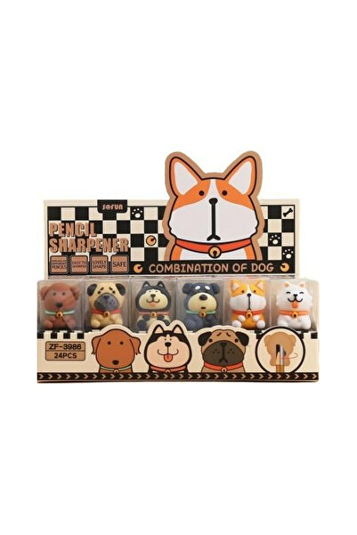 CRESCO Ascutitoare pentru creioane Dog, in forma de catel, ambalaj blister, M...