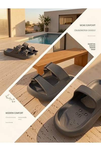 GlobalOne Mart Thick Eva Sporty Slippers - Italian Design and Premium Saudi M...