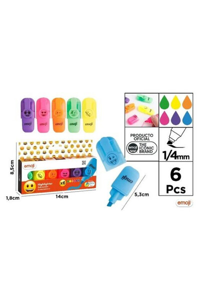 OEM Evidentiator/marker MP Main Paper Emoji, varf 1-4 mm, cu capace emoji, mu...