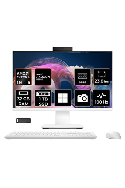 ASUS ExpertCenter P600 Ryzen AI 5 330 32GB RAM 1TB SSD 23.8" Full HD (1920x10...