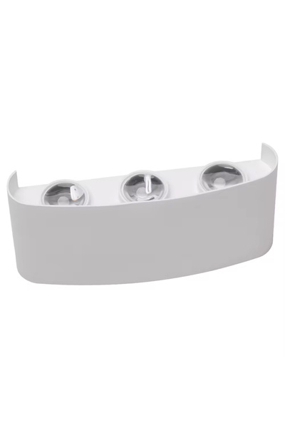 YBOSHOP Aplica LED de perete 6W, 3000K, IP65, alb mat, interior/exterior
