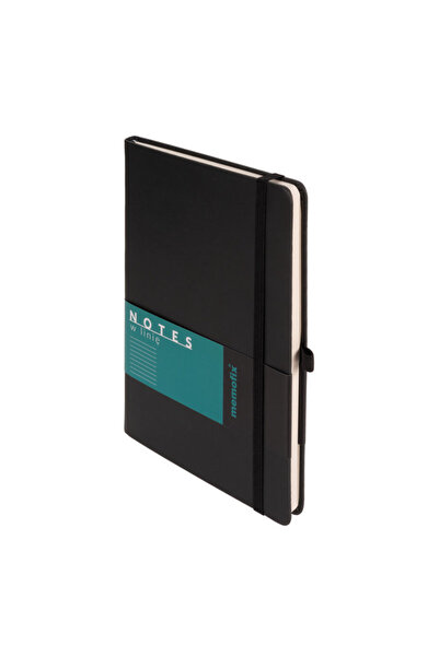 Antra Agenda A5, coperta tare, piele ecologica, 192 pagini, neagra, 142x203mm
