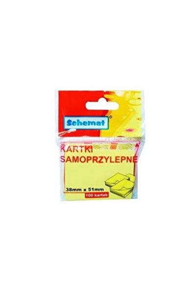 Schemat Note adezive Schemat, bilete autoadezive 38 x 51 mm, hartie, galben, ...