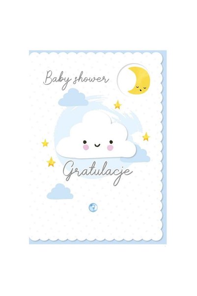 KUKARTKA Felicitare Karnet B6 Baby Shower multicolor 13x18cm cu plic