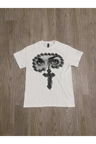 Grafftee Clothing Μπλουζάκι Y2K με στάμπα σταυρού, unisex, oversized