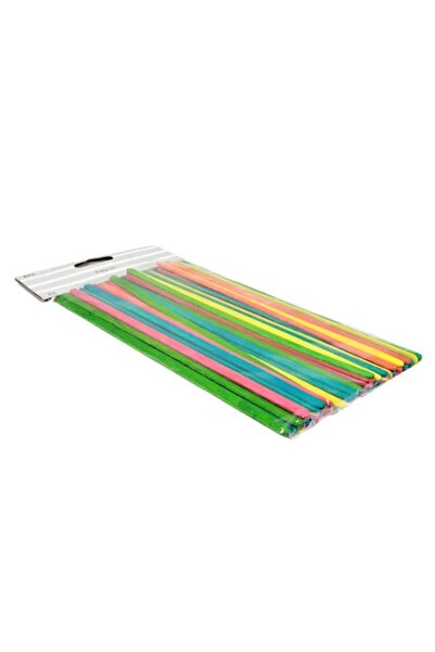 PENWORD Set 50 bastoane hartie creponata, Penword, 19 cm, Multicolor