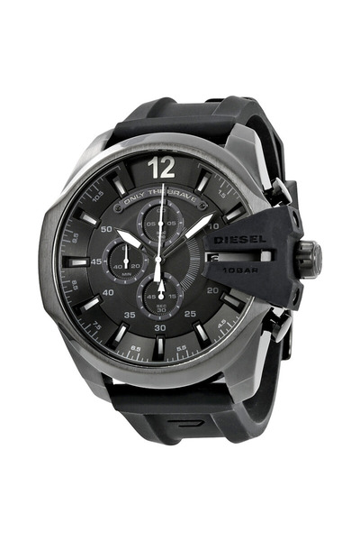 Diesel Time Men's Mega Chief Chronograph, 59 mm Case Size, Stainless Steel Wa...