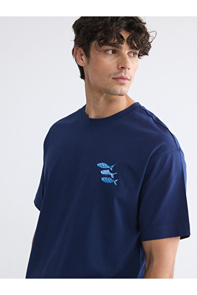 LC Waikiki Tricou bărbătesc imprimat, cu guler rotund și croială standard