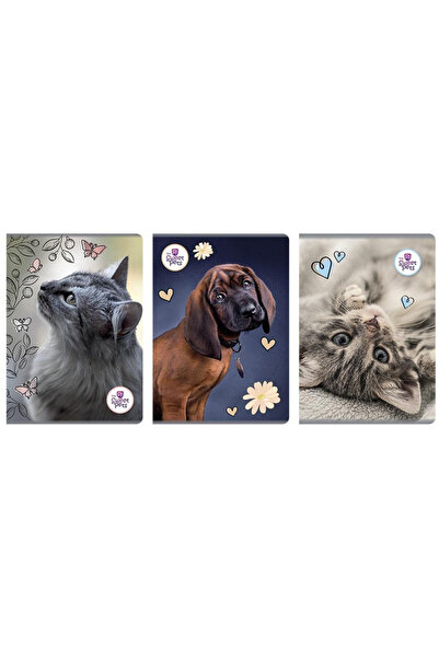 Beniamin Caiet The Sweet Pets A4, 60 file, in carouri, coperta cu animale, mu...