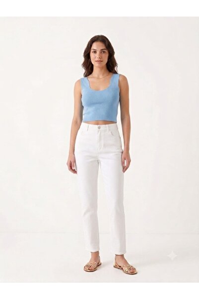 onno style women Sleeveless Strappy Square Neck Women's Knitted Blouse