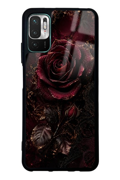 Spoyi حافظة هاتف لامعة بتصميم وردي مخملي من طراز Xiaomi Redmi Note 10 5G Midn...