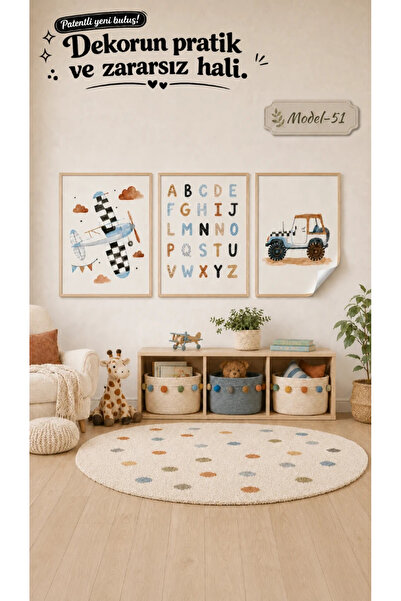 Akıllı Kağıt Static Cling Table - Poster Children's Room (Model-51)