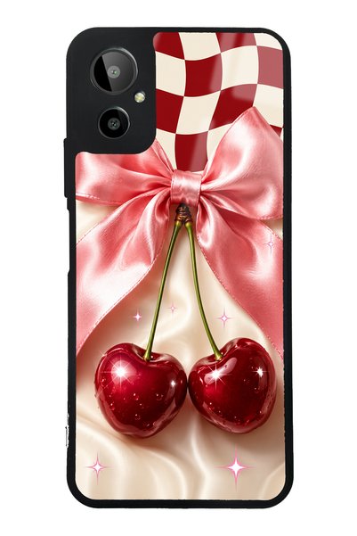 Spoyi حافظة هاتف لامعة بتصميم Gm 23 SE Cherry Picnic Bow