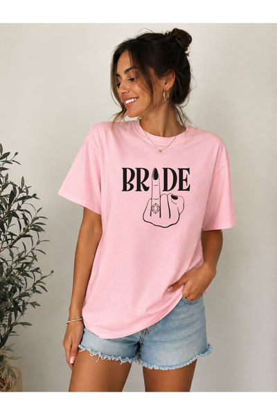 cesita تي شيرت قطني مطبوع باللون الوردي من Bride To Be