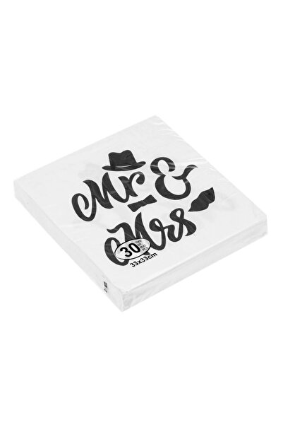 Baloane Vesele Set 30 Servetele Petrecere Mr Mrs SRV56