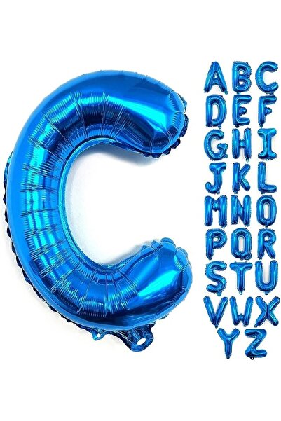 Baloane Vesele Balon Folie Litera C Albastru 40 cm LTR8-C