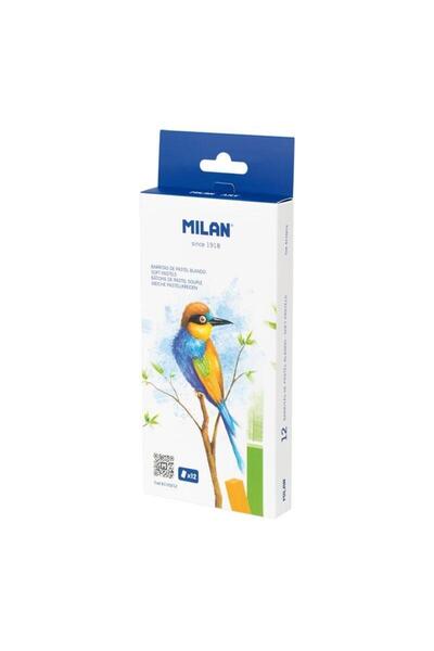 Milan Set pasteluri uscate MILAN, 12 culori, multicolor, 65x10mm