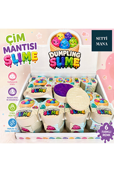 SETTİ MANA Glitter Simli Çin Mantısı Dumpling Slime Duyusal Oyuncak Stretch S...