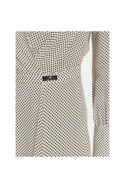 Elisabetta Franchi Rochie cămașă de damă AB86552E2 Crem