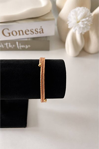 GONESSA Magnetic Glittery String Brown Bracelet