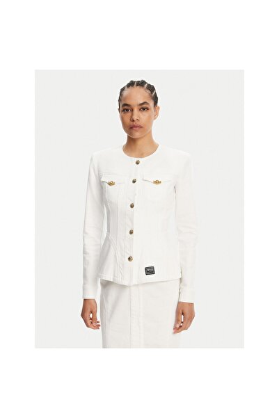 VERSACE JEANS COUTURE Geacă de blugi pentru femei 78HAS457 EW015TC2 Albă