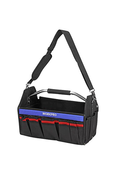 Workpro 16 Inch Folding Tool Bag, Heavy Duty Tool Organizer with Multi Pocket...