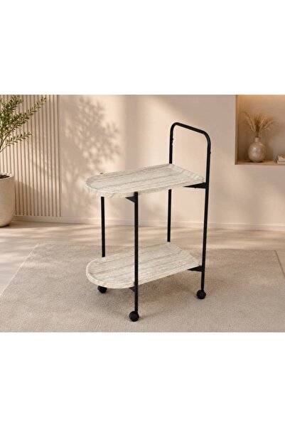 lmstabda Side Serving Cart with Two Shelves – Elegant Modern Design