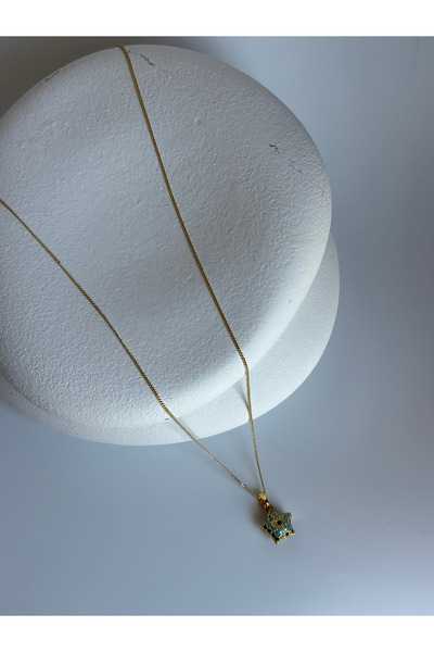 BHR AKSESUAR Gold Color Star Detailed Necklace (55 cm)