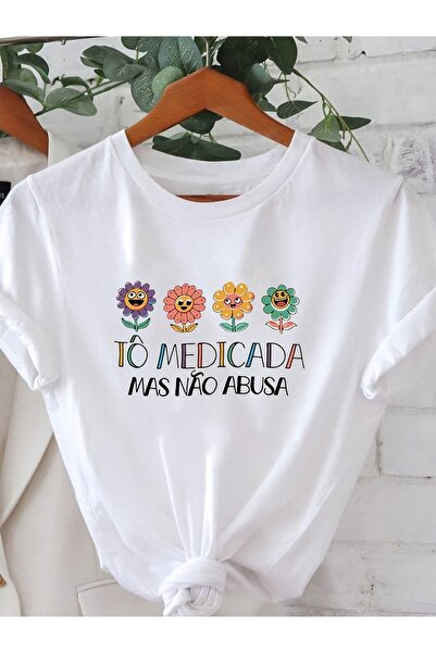 212Wear تي شيرت مطبوع عليه عبارة "I'm On Medication But Don't Push It" باللغة...