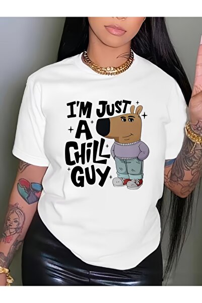 12 HERTZ تي شيرت بنمط I Am a Cool Guy، قميص كاجوال بأكمام قصيرة وياقة دائرية،...