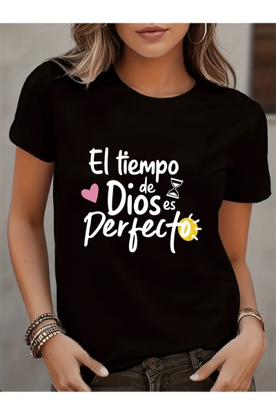 212ZTD تي شيرت بطبعة قلب من Dios Love، قميص كاجوال بأكمام قصيرة وياقة دائرية ...