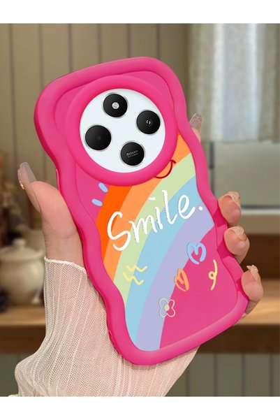 Hontinga Redmi 14C Compatible Case Camera Protector Red Silicone Couple Phone...