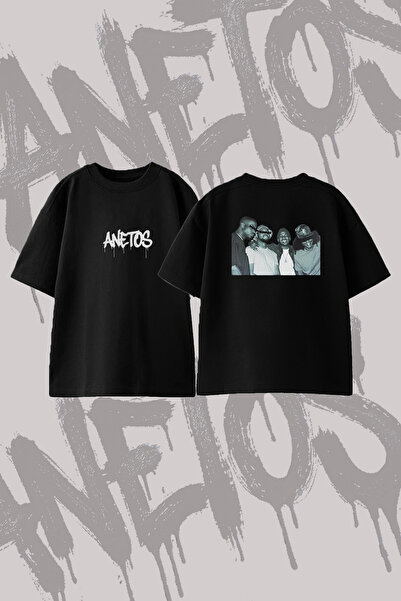Anetos Μπλουζάκι Kendrick Lamar Black Hippy Design με στάμπα στην πλάτη, βαμβ...
