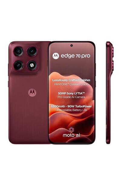 Motorola Moto Edge 70 Pro 12GB RAM + 512GB Storage Smartphone PANTONE Zinfand...