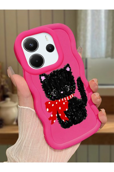 Hontinga Redmi Note 14 4g Compatible Case Camera Protector Red Silicone Coupl...