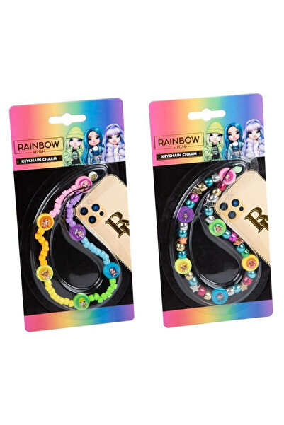 RMS , breloc pentru chei din plastic cu margele, Rainbow High, Multicolor, se...