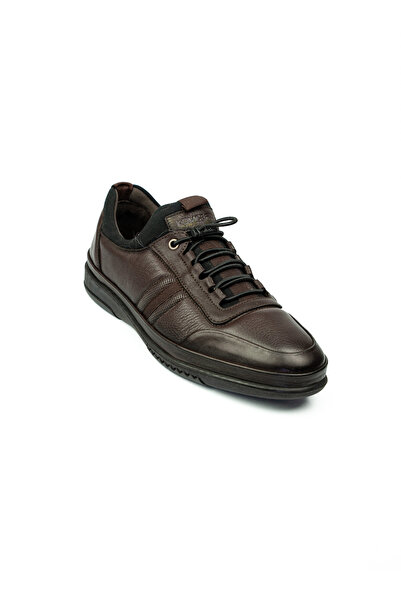 KOMCERO 9779-418 Brown Rubber Laced Casual Men's Shoes