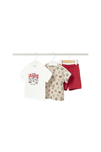 MAYORAL Set băieți 2 tricouri și pantaloni scurți 1669 Multicolor