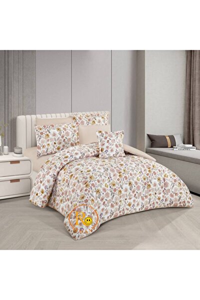 bo Floral Harmony Summer Plaid Single and Twin Bedspread (6 Pieces) - Pink an...