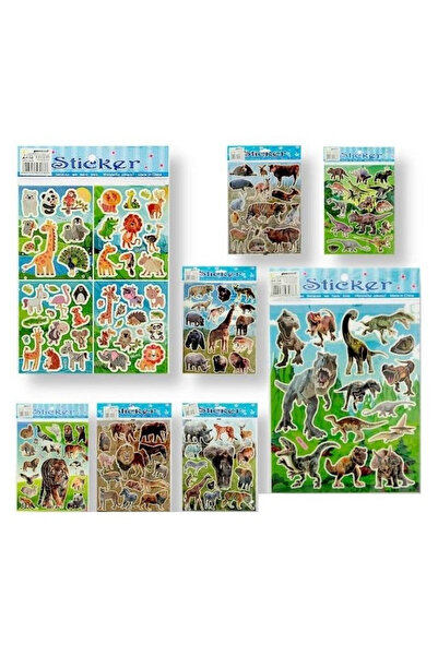 PENWORD Stickere decorative mix modele animale multicolor 20x25mm set