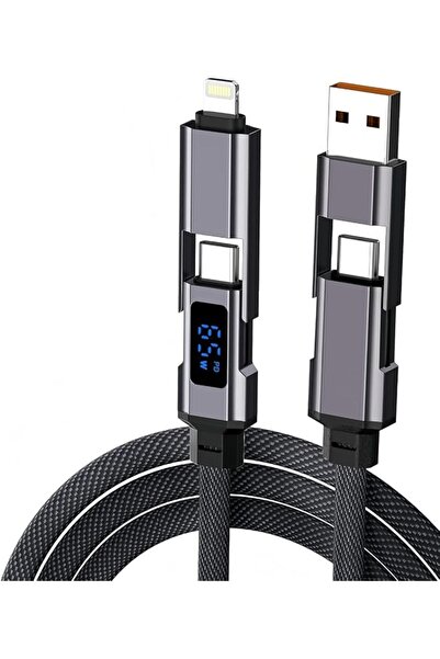 Generic كابلات USB 4 في 1، كابلات لايتنينج، كابلات شحن فائقة السرعة ثاندربولت...