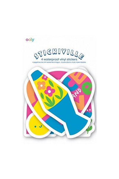 Ooly Autocolante vinilice Stickiville, impermeabile, autoadezive, multicolor,...