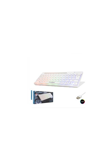 Midcom HDX2608 Gaming Mini Klavye Anti Ghosting LED 62 Tuş Beyaz