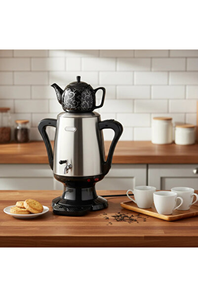 Generic Slivers Criest Electric Samovar, 4.0L Capacity with 0.8L Glass Teapot...