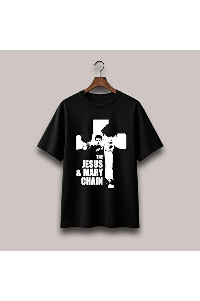 Grafftee Clothing Μπλουζάκι Oversize Unisex με στάμπα Jesus and Mary Chain