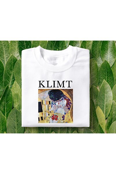 Grafftee Clothing تي شيرت كبير الحجم مطبوع عليه قبلة كليمت للجنسين
