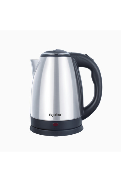 fujistar 1.8l stainless steel electric kettle, 201 steel, steel lid inside, 1...