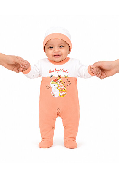 Generic Baby Tota Infant Footed Romper with Hat,-1Year | Long Sleeves, Snap B...
